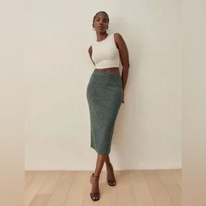 Reformation Patrick Skirt in grey/green. Size L